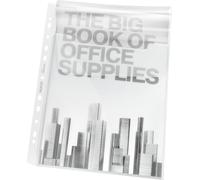 LEITZ Maxi Pochette avec rabat A4 PP transparent 0,18 mm ouvert en haut 5 pochettes