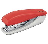 LEITZ - Mini Agrafeuse, Capacité 10 Feuilles, avec Ôte-agrafes Intégré, Acier & Plastique Recyclé, 100% Recyclable, Compensée en CO2, Eco-responsable, Gamme NeXXt Recycle, coloris Rouge, 56170025