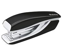 Leitz Mini-Agrafeuse, Capacité 10 Feuilles, Corps en Métal Ergonomique, Agrafes Incluses, WOW, 55281095 - Noir