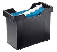 LEITZ Mini bac de rangement Plus, avec 6 dossiers suspendus Noir G