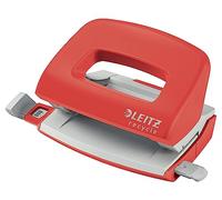 Leitz Mini perforatrice NeXXt Recycle – 10 feuilles A4, 100% recyclable, Rouge (50100025)