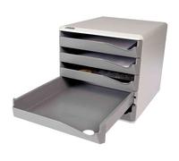 Leitz Module de classement – 5 tiroirs – gris-clair/gris-foncé G