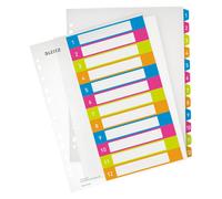 Leitz Multicolore Index Imprimable Wow Pp A4 + Onglets 1-12