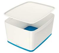 Leitz Bac plastique My Box 18 litres avec couvercle Bleu