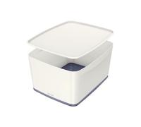 Leitz Mybox - Boîte De Rangement Avec Couvercle - Medium - Blanc Et Gris