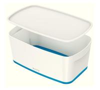 Leitz Mybox - Boîte De Rangement Avec Couvercle - Small - Blanc Et Bleu