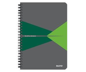 Leitz Office College Pad - Cahier A5 ligné avec reliure spirale, ouverture à 360 degrés, 180 pages / 90 feuilles de papier accrédité FSC 80 g/m², pour bureau et école, vert, 44591055