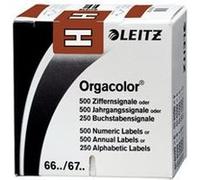 Leitz Onglet Alphab?Tique "H" Sur Rouleau,Marron,Autocollant