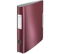 Leitz ordner active style, 180 grad, 60 mm, granat-rot din a4, runder rcken, aus pp, gebrstete oberflche, innen silber, mit auf G