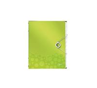 Leitz ordnungsmappe wow, din a4, pp, 12 fcher,grn-mettalic laminierte oberflche, oberflchenstruktur mit 3d-prgung, 3 schutzk