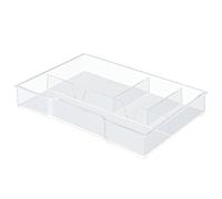 Leitz Organiseur pour Blocs de Classement Leitz Plus et WOW, 4 Compartiments, Transparent, 52150002 - 245 x 33 x 165 mm