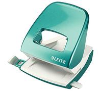 Leitz - Perforateur, 30 Feuilles, Réglette de Guidage avec Marquages des Formats, Métal, Emballage Boîte, pour Maison Bureau École, Menthe WOW, 50081051