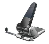Leitz Perforatrice Gros Travaux & Sans Effort, Capacité 65 Feuilles, Noir, Métal, Réglette de Guidage avec Repères, Heavy Duty, 51800095
