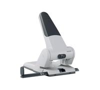 Leitz Perforatrice Gros Travaux & Sans Effort, Capacité 65 Feuilles, Argent, Métal, Réglette de Guidage avec Repères, Heavy Duty, 51800084