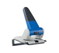 Leitz Perforatrice Gros Travaux & Sans Effort, Capacité 65 Feuilles, Bleu, Métal, Réglette de Guidage avec Repères, Heavy Duty, 51800035