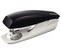 Leitz Petite Agrafeuse de Bureau, Capacité 25 Feuilles, Noir, Boîtier Ergonomique, Agrafes Incluses, Gamme NeXXt, 55010095