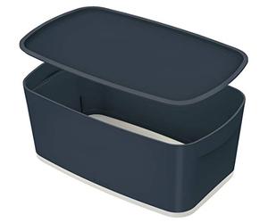 Leitz Petite Boîte de Rangement avec Couvercle MyBox, Cosy, Gris, 52630089