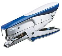 Leitz Pince Agrafeuse, Capacité 15 Feuilles, Bleu, Boîtier Métallique Ergonomique Avec Softgrip, Chargement par le Haut, Utilisation Avec Agrafes P2 (No. 10), 55450033