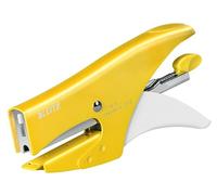 Leitz Pince Agrafeuse, Capacité 15 Feuilles, Corps en Métal Ergonomique, Agrafes Incluses, WOW, 55312016 - Jaune