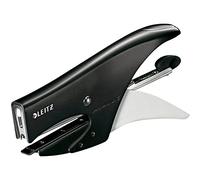 Leitz Pince agrafeuse WOW 55312095 – 15 feuilles, corps métal ergonomique, agrafes incluses, noir