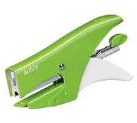 Leitz Pince Agrafeuse, Capacité 15 Feuilles, Corps en Métal Ergonomique, Agrafes Incluses, WOW, Vert, 55311054