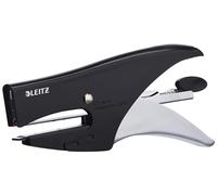 Leitz Pince Agrafeuse, Capacité 15 Feuilles, Noir Satiné, Boîtier Métallique Ergonomique, Chargement par l'Arrière, Utilisation Avec Agrafes P2 (No. 10), Gamme Style, 55640094