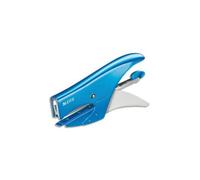 Leitz Pince Agrafeuse, Bureau et Maison, 15 feuilles, Métal, Ergonomique, Bleu métallisé, WOW, 55311036
