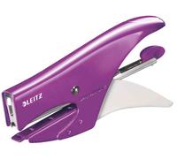 Leitz Pince Agrafeuse Wow N°10 15 Feuilles Métallisé Violet