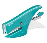 Leitz Pince-Agrafeuse WOW, Pour Agrafes N°10, Capacité 15 Feuilles, Métal, Agrafes Incluses, Menthe, 55311051