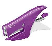 Leitz Pince-Agrafeuse WOW – Pour agrafes n°10, 15 feuilles, métal, violet, agrafes incluses