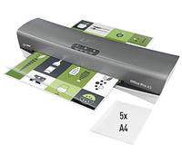 Leitz Plastifieuse iLAM Office Pro A3 - Préchauffe 1 min, 75-125 µm, Anti-bourrage, Gris/Blanc