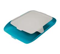Leitz Corbeille à courrier Cosy – avec organisateur, A4, bleu