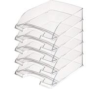 Leitz Plus / 52260002 Corbeille à courrier Format A4 Polystyrène Transparent Lot de 5 (Import Allemagne)