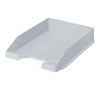 Leitz plus corbeille à courrier polystyrène 100% recyclable a4 capacité 600 feuilles gris