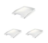 Leitz Plus Series 52370001 Corbeille à courrier A4 empilable Blanc (Lot de 3)