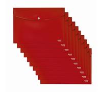 Leitz Pochette à documents, lot de 10, rangement de 60 feuilles A4, robuste | Protège jusqu’à 60 feuilles A4, avec rabat, fermeture à pression et matériau opaque pour documents sensibles.