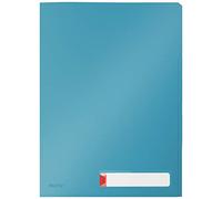 Leitz Pochette de Confidentialité A4 Perforée Haute Capacité, Plastique, Capacité 150 Feuilles, Lot de trois, Cosy, Bleu, 46680061