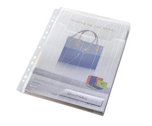 Leitz, Pochette Perforée Combifile à Soufflet A4, Grande Capacité, Matière Grainée Mate Transparente, Ouverture sur le haut avec Rabat, Polypropylène 200 Microns, Lot de 3, 47270003