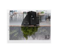 Leitz Pochettes A3 – Lot de 25 – Bande perforée, surface mate gaufrée, 100 microns, transparent