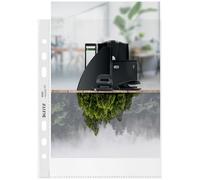 Leitz Recycle Pochettes perforées transparentes A5 en polypropylène 100 microns recyclable - Paquet de 25