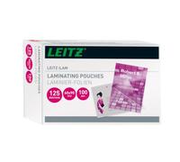 Leitz Pochettes de Plastification à Chaud, Brillantes, Format 60 x 90 mm, 125 Microns d' Épaisseur, Lot de 100, 73690002