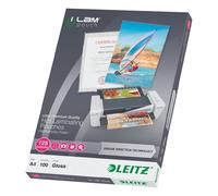 Leitz Pochettes de plastification A4 - UDT - Transparente - Epaisseur : 125 microns par face - Boîte de 100