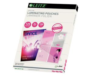 Leitz Pochettes de plastification iLAM A4 - Epaisseur : 125 microns par face - Lot de 100