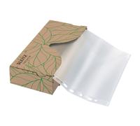 Leitz Pochettes perforées transparentes recyclées A4 avec distributeur - polypropylène grainé 7/100e - Boîte de 40