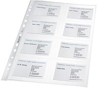 Leitz Pochettes transparentes pour cartes de visite A4, polypropylène 105 microns, lot de 10 47583003