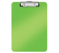 Leitz - Porte-bloc A4, Capacité 75 Feuilles, Clip Métallique Solide, Crochet de Suspension, Polystyrène, Vert WOW, 39710054