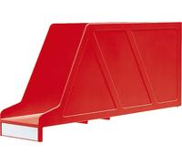LEITZ Porte-revue OrgaClass, pour dossiers de réglage, rouge en polystyrène résistant aux chocs, avec étiquette de recouvrement 2420, fond