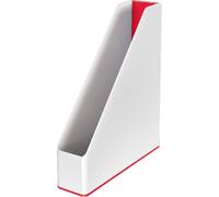 LEITZ Porte-revue WOW Duo Colour 53621026 blanc perle/rouge plastique, DIN A4