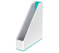 LEITZ Porte-revue WOW Duo Colour 53621051 blanc perle/bleu glace plastique, DIN A4