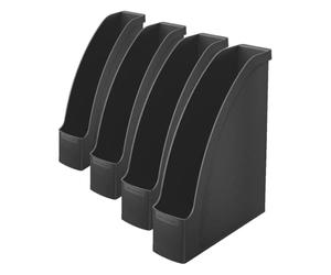 Leitz Porte-Revues A4, Noir, Plus, 24760085 (Lot de 4)